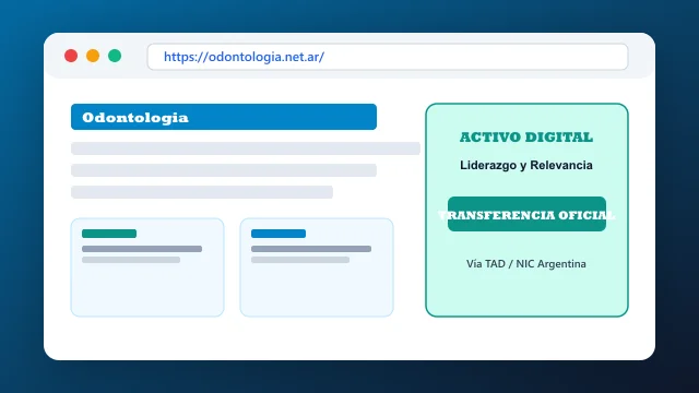 Ecosistema digital, branding y proceso de cesión registral formal de odontologia.net.ar